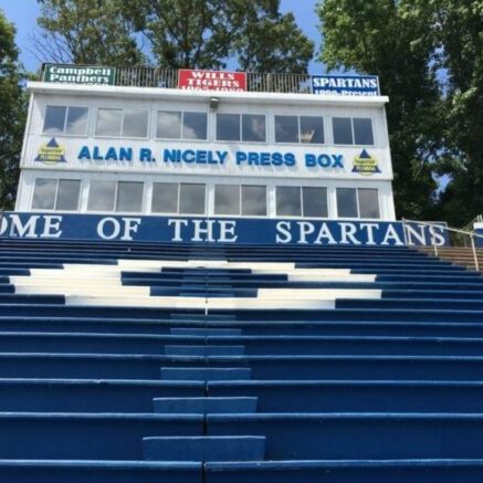Campbell high school football press box