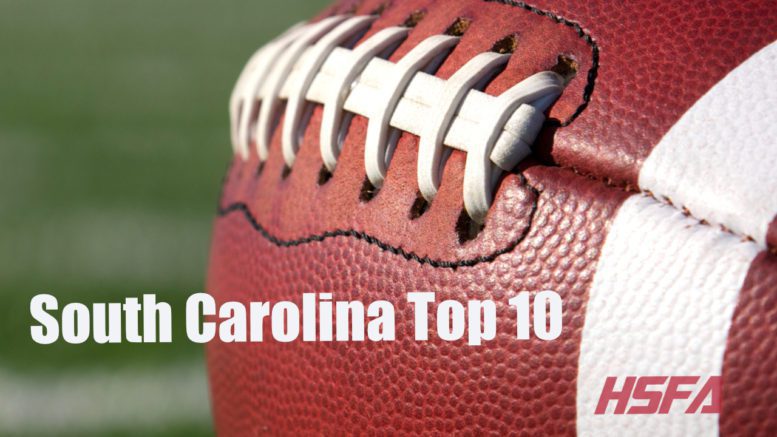 south carolina top 10 high school football