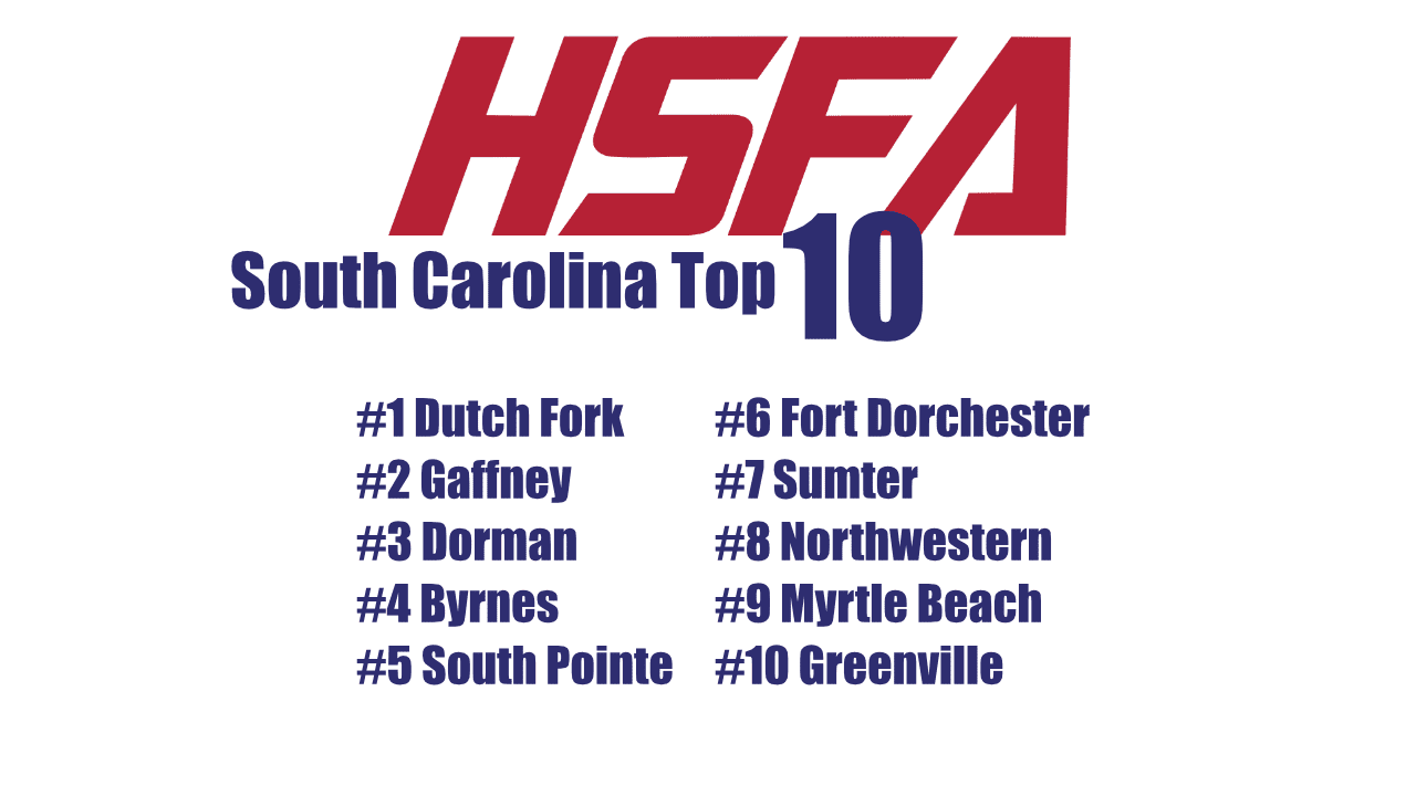 High School Football America South Carolina Top 10 through Week 3