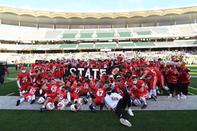 Katy Tigers STATE CHAMPIONS Football Red HAT CAP. Adjustable. Hat