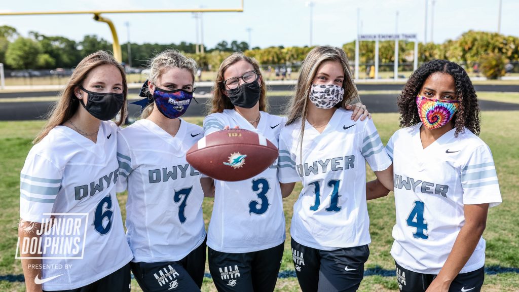 Miami Dolphins Host Junior Dolphins Girls Flag Donations presented by Nike  - High School Football America