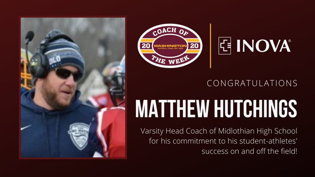 Midlothian's Matthew Hutchings named Washington Football Team's High