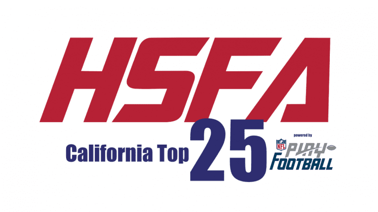 california top 25 high school football rankings