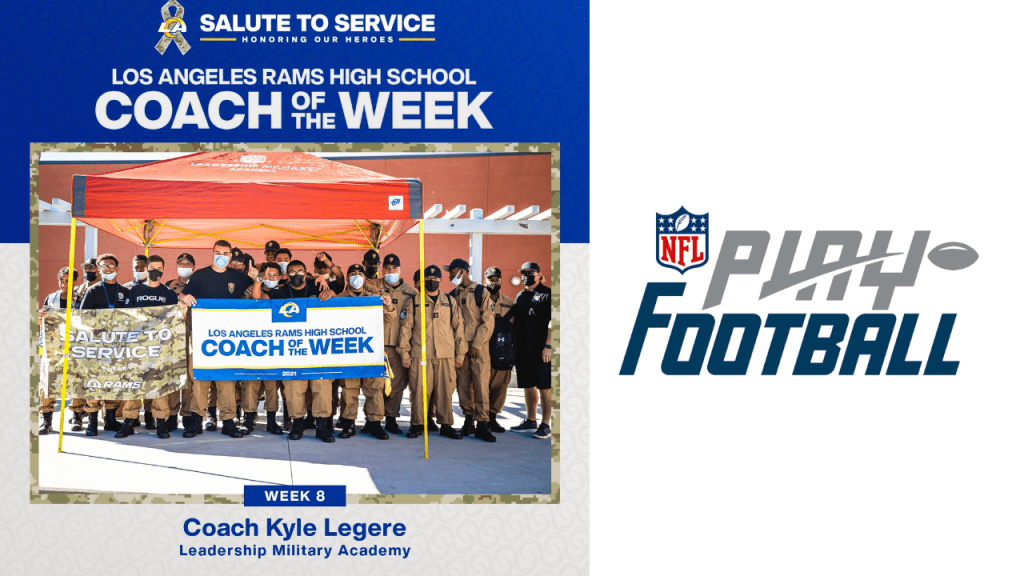 Leadership Military Academy's Kyle Legere named Los Angeles Rams Week 8 ...