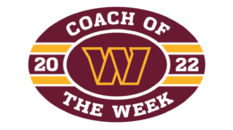 every week the washington commanders give out a high school coach of the week award