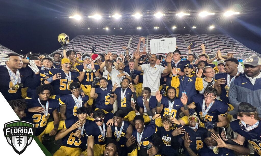 Four Florida high school football championships in a row for No. 3 St