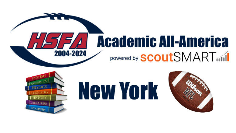 The High School Football America New York Academic All-America Team honors student-athletes with a 3.7 GPA or higher in 2023.