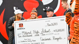 Tom Grippa of Milford is named the Cincinnati Bengals High School Coach of the Year.