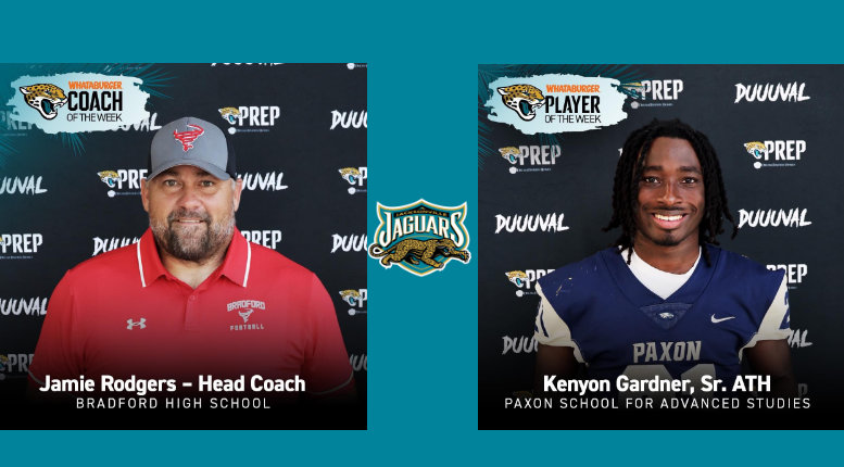 jacksonville jaguars high school coach of the week and player of the week.