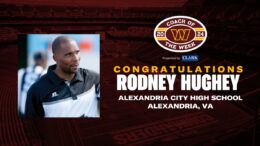 Rodney Hughey, Alexandria City High School named commanders high school coach of the week