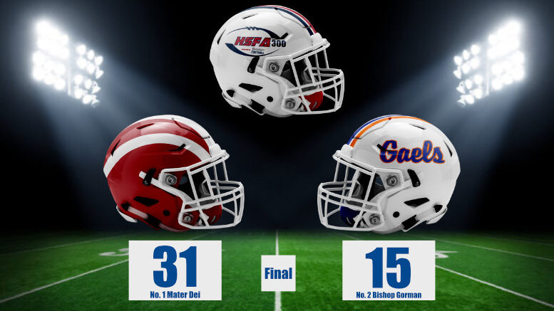 mater dei beats bishop gorman 31-15.