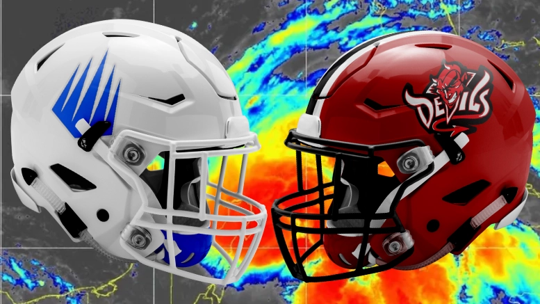 img vs. central high school football game cancelled by hurricane Helene.