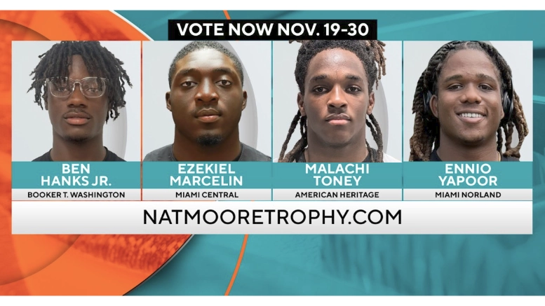 Nat Moore Trophy high school football finalists announced for 2024 award.