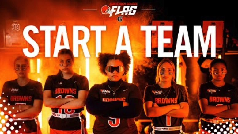 Cleveland Browns continue to push for girls' flag high school football to become a sanctioned sport in Ohio.