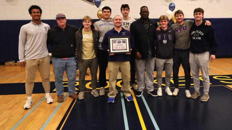 Doug Kopcso of Needham High School is the 2024 New England Patriots High School Football Coach of the Year.