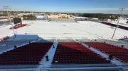 high school football stadiums in the south covered with snow