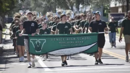 Venice celebrates 2024 Florida high school football championship.